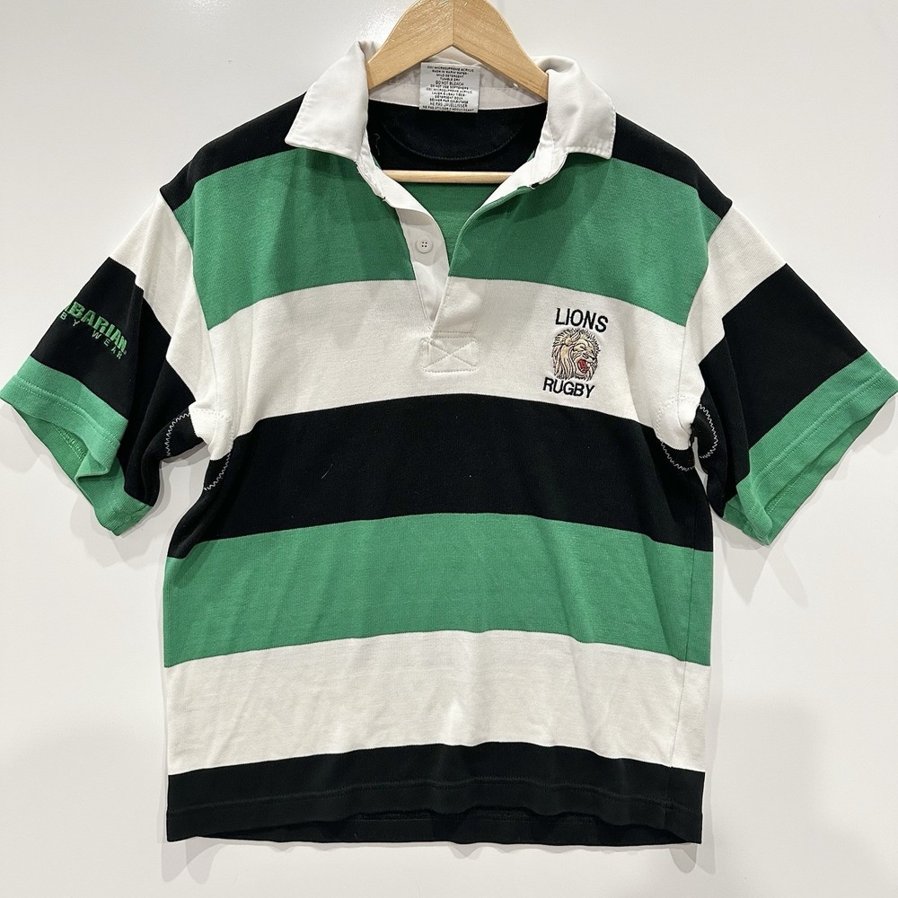 Barbarian‎ Rugby Wear Shirt Mens S Green Black White Lions Micro Supreme